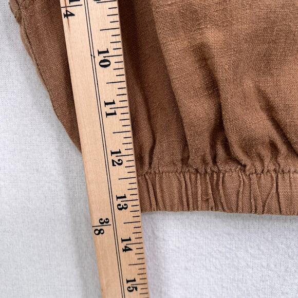 ENZA COSTA Linen Crop Tank Bra Top Womens XS Brown Layering Minimal Revolve NEW - Picture 13 of 13